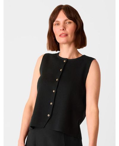 Whistles Women's Lucy трикотажный топ в рубчик на пуговицах