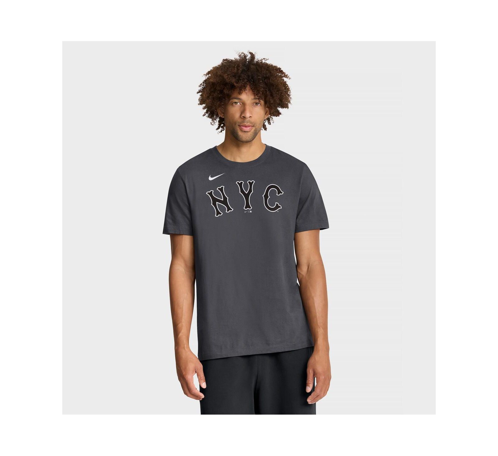 Nike Men's Anthracite New York Mets City Connect Large Logo T-Shirt