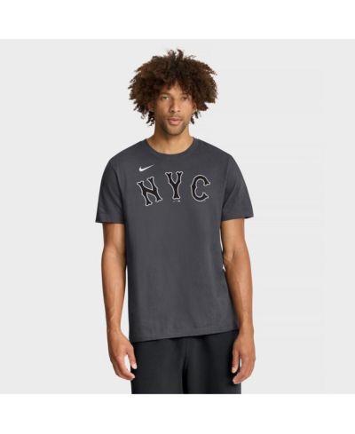Мужская футболка Nike Anthracite New York Mets City Connect Large Logo