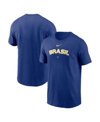 Футболка Nike Men's Royal Brazil Baseball 2026 World Baseball Classic Wordmark