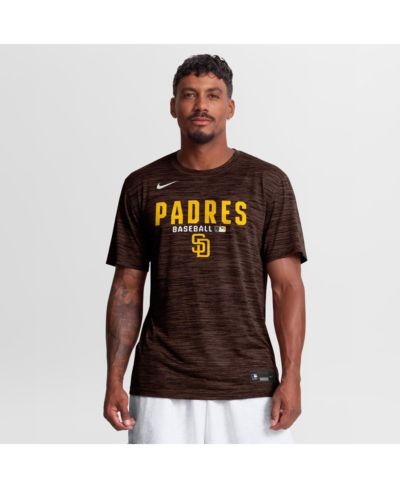Nike Мужской Brown San Diego Padres Authentic Collection Velocity Dri-FIT T-Shirt