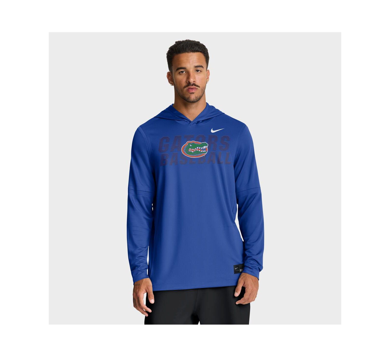 Nike Men's Royal Florida Gators Dugout Dri-FIT Long Sleeve Hooded T-Shirt