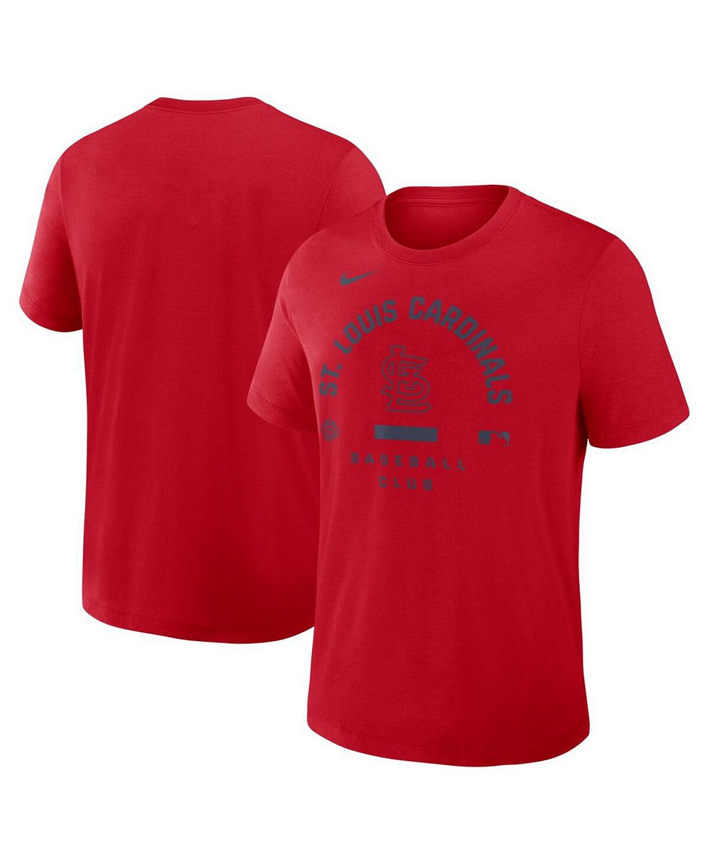 Nike Мужской Red St. Louis Cardinals Authentic Collection Early Work Tri-Blend Dri-FIT T-Shirt