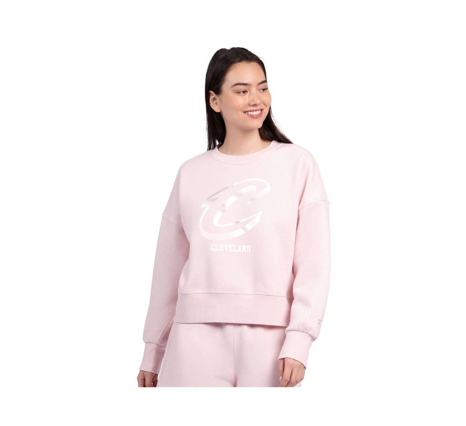 Starter Women's Light Pink Cleveland Cavaliers Pastel Boxy Sweatshirt