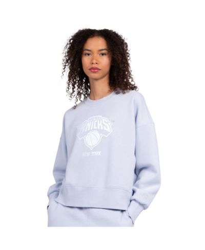 Starter Women's Light Blue New York Knicks Pastel Boxy Sweatshirt