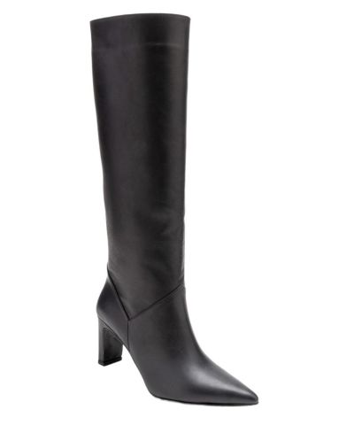 Forever & Always Shoes Women's Merla Leather Block Heel Boot