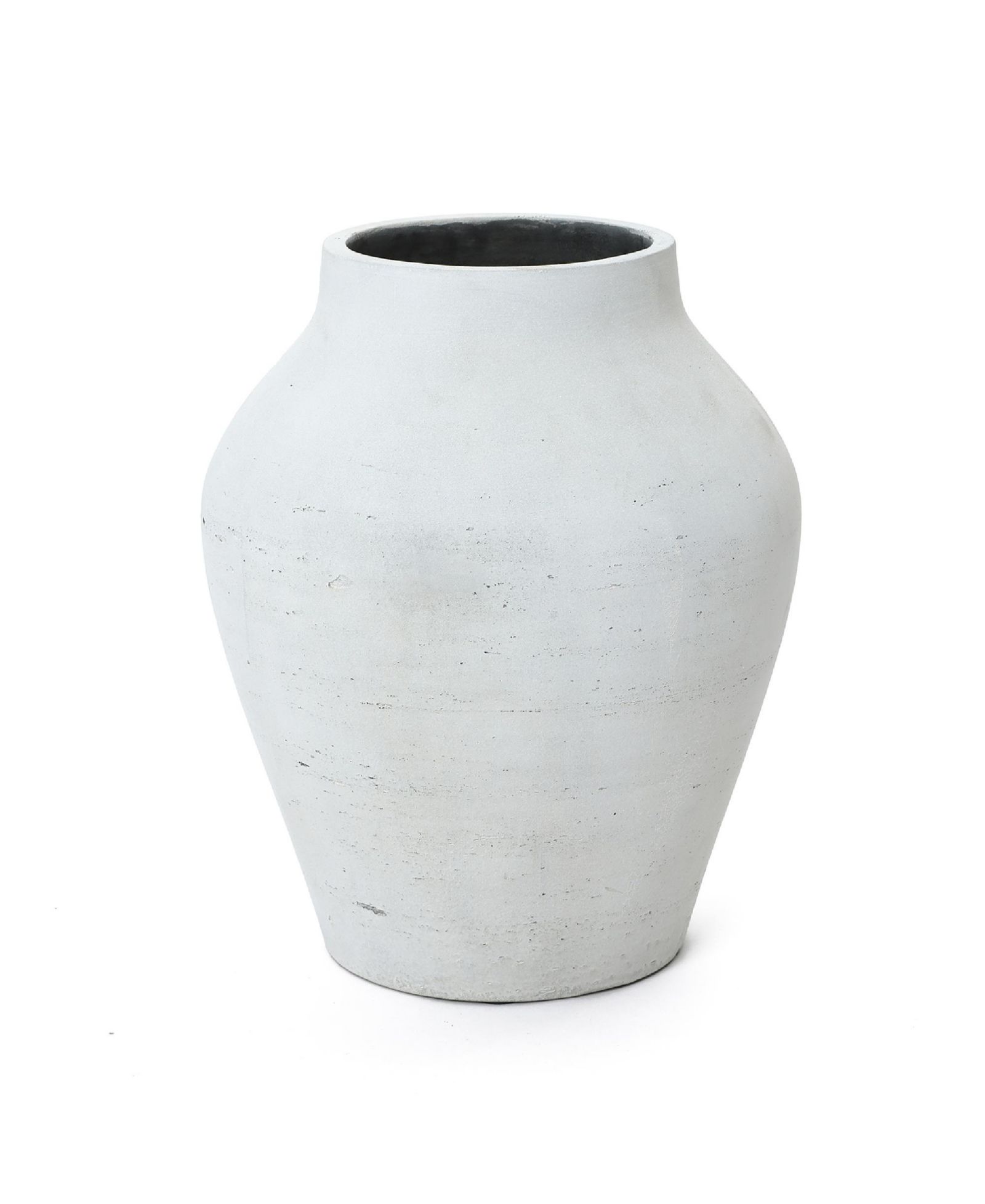 LuxenHome 13.5" Floor Vase, Cement White Rustic Vases for Flowers, Large Vases for Decor Living Room, Decorative Flower Vase for Home Decor