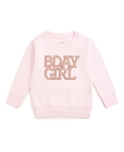 Sweet Wink Toddler Girls Pearl BDay Patch Sweatshirt