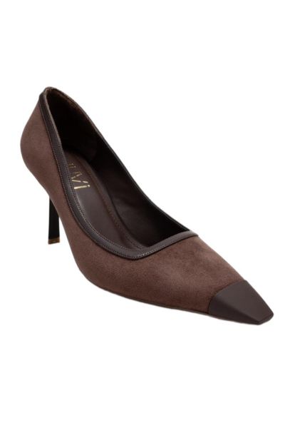 Brown suede