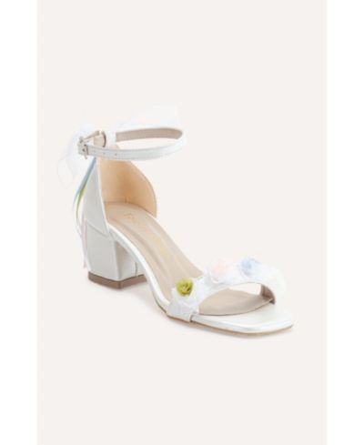Женские свадебные босоножки Forever & Always Shoes Grazia с блочным каблуком и кружевом