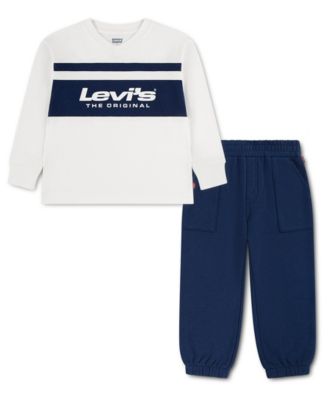 Levi's Toddler  Boys' 2T-4T  Downtown Sweatshirt and Joggers, 2-Piece Set