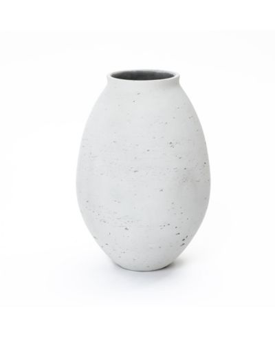 Декоративная ваза LuxenHome Antique White Cement Bulb для пола и стола
