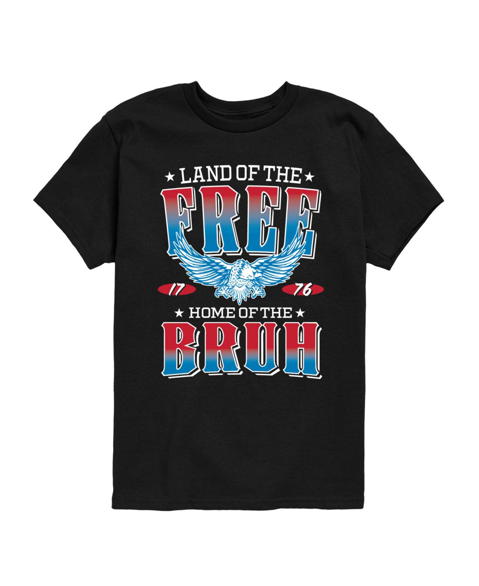 Детская футболка с коротким рукавом Instant Message Boys' 8-20 Land Of The Free Home Of The Bruh