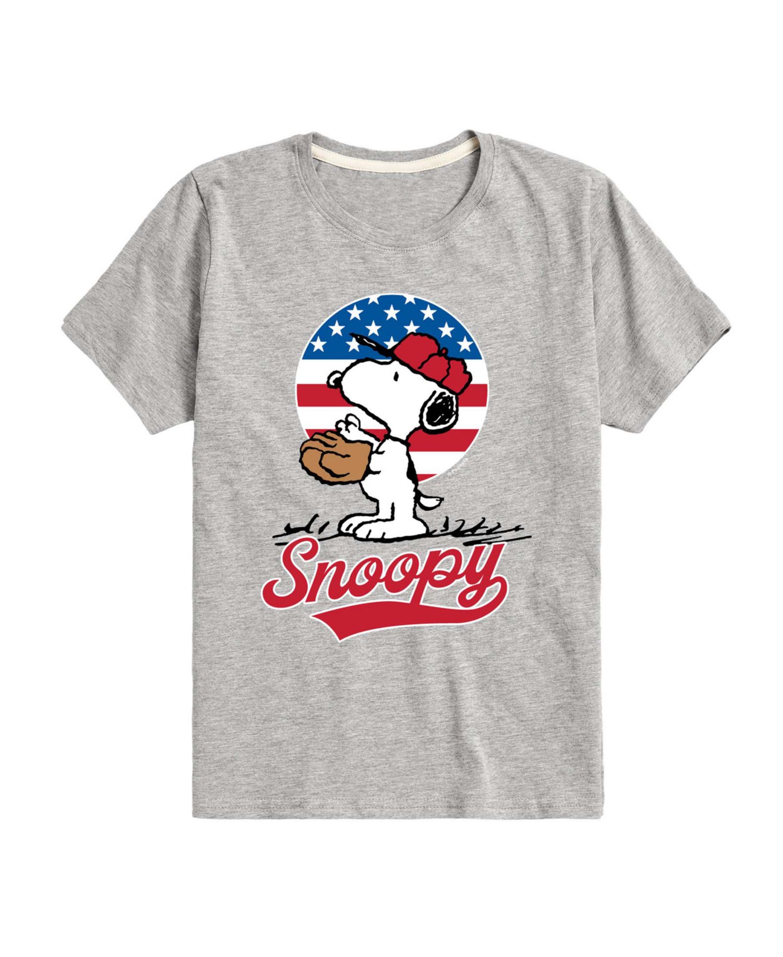 Детская футболка Peanuts Boys' 8-20 Snoopy Americana Baseball Short-Sleeve Graphic