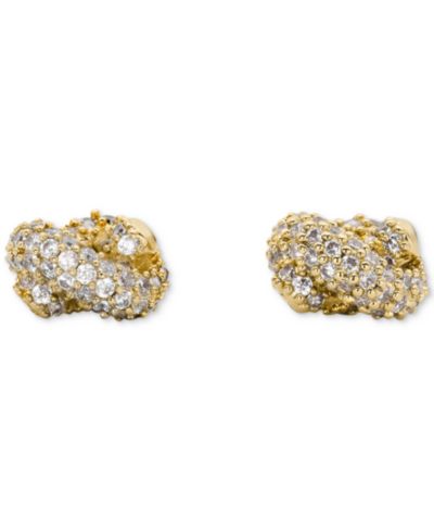 Серьги-гвоздики kate spade new york Gold Plated Knot Pave