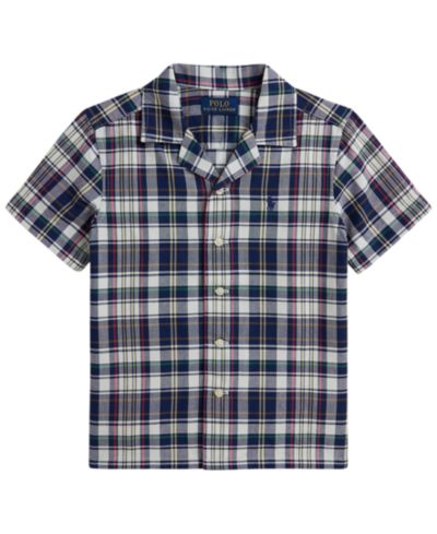Рубашка Polo Ralph Lauren Boys' 2-7 Plaid Cotton Oxford Camp