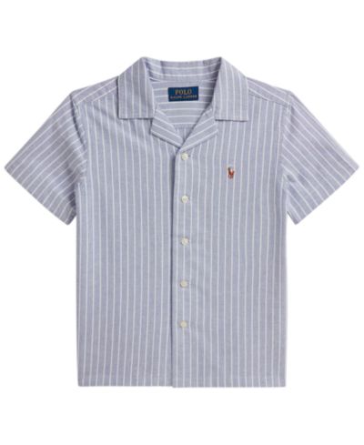 Детская хлопковая рубашка Polo Ralph Lauren 2-7 Striped Oxford Camp