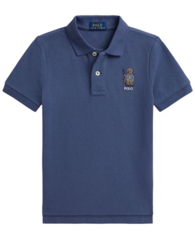 Мужская рубашка Polo Ralph Lauren Boys' 2-7 Polo Bear с коротким рукавом