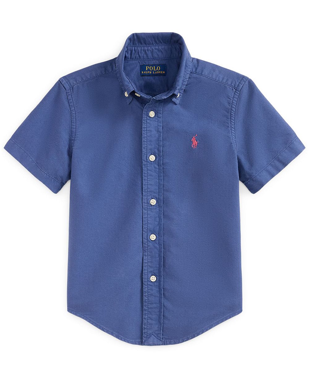 Polo Ralph Lauren рубашка Oxford с коротким рукавом для детей 2T-7