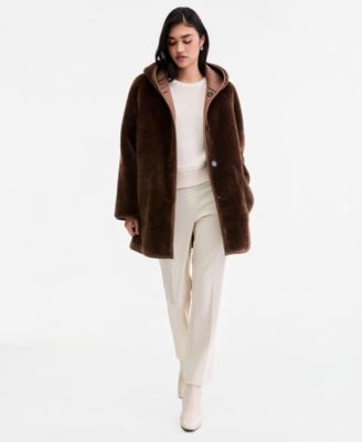 Calvin Klein Женская двусторонняя куртка Teddy