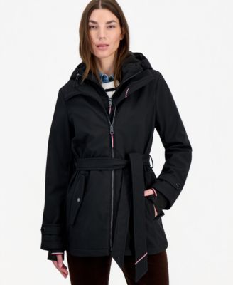 Tommy Hilfiger женское мягкое пальто с капюшоном и поясом, создано для Macy's