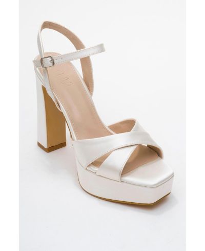 Prologue Shoes Women's Yulia Cross-Strap Platform Heel Sandal
