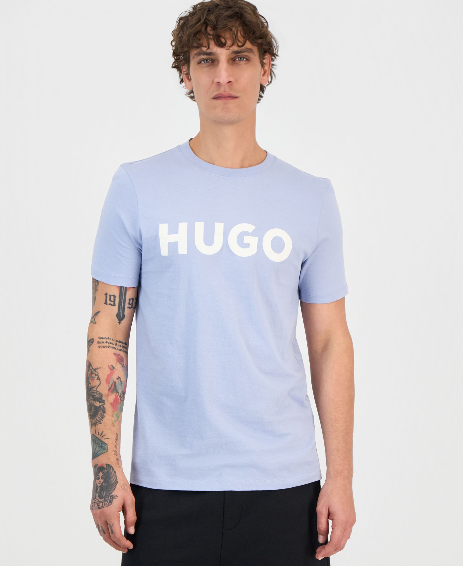 Hugo by Hugo Boss Men's Dulivio Cotton Logo Crewneck T-Shirt