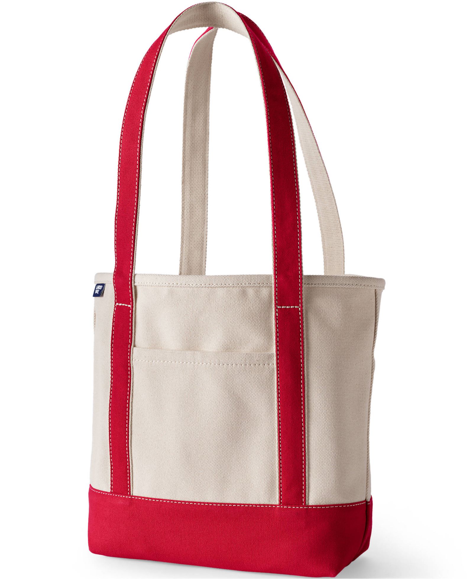 Lands' End Средняя сумка-тоут из канваса, 5 карманов, Long Handle