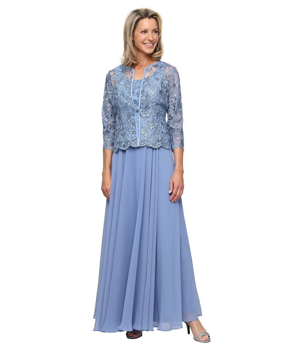 Alex Evenings Petite Scoop Neck Dress and 3/4-Length-Sleeve Jacket, 2-Piece Set