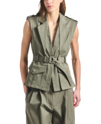 Derek Lam 10 Crosby Women's Scottie Belted Vest Jacket