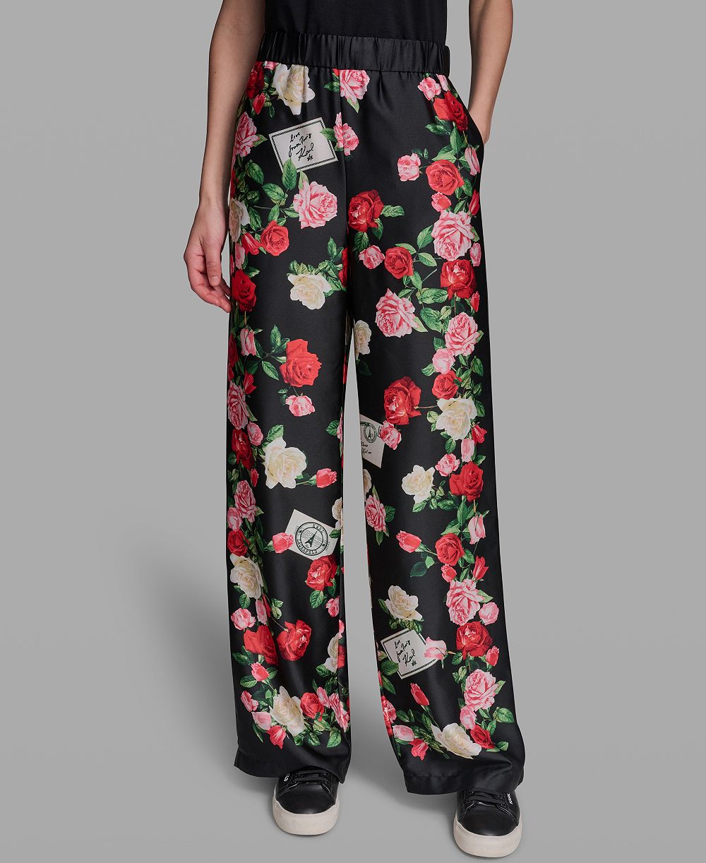 Женские мягкие брюки KARL LAGERFELD PARIS Printed Pull-On