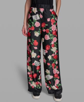 KARL LAGERFELD PARIS Women's Printed Pull-On Soft Pants