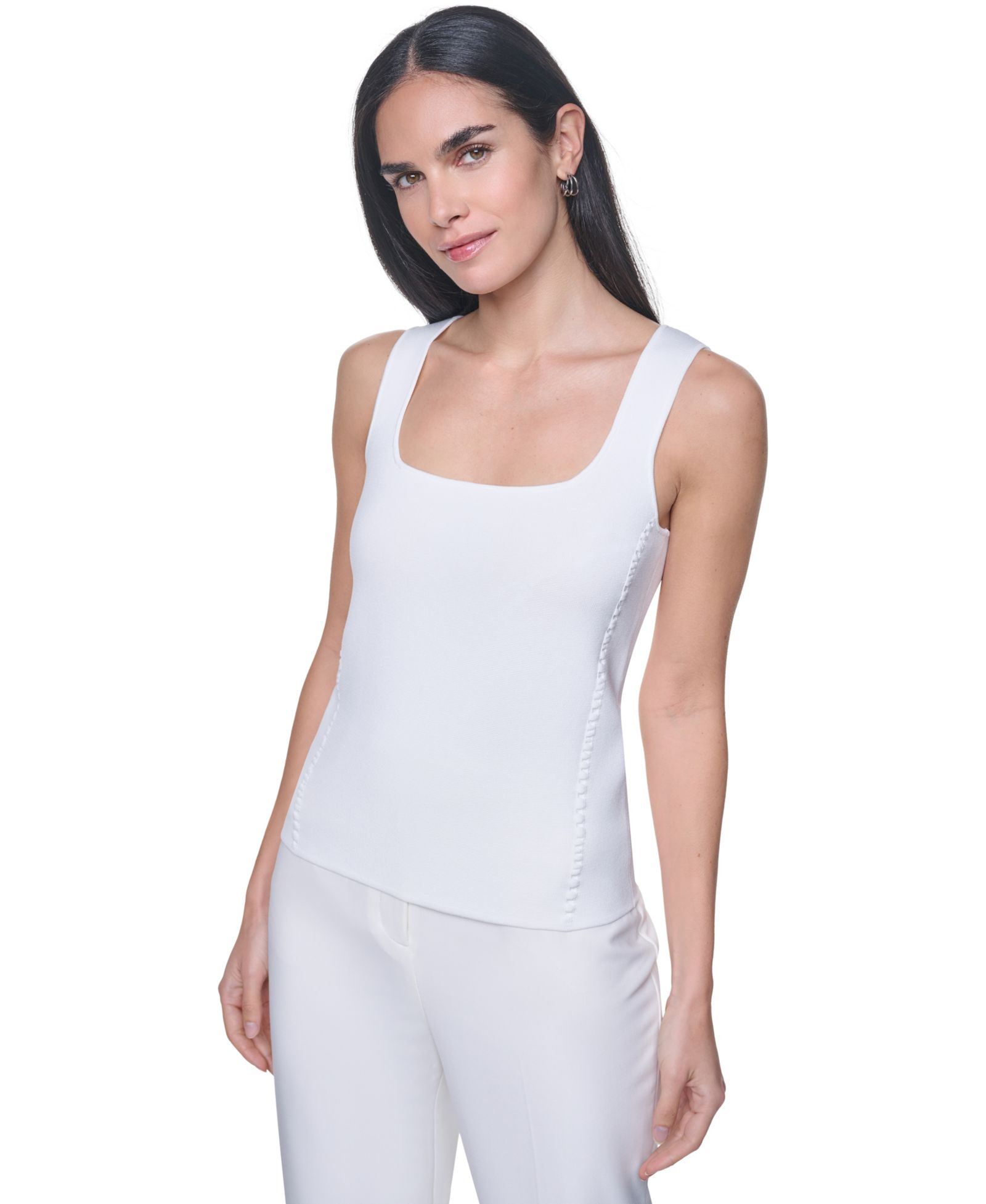 Calvin Klein Women's Square Neck Sleeveless Top