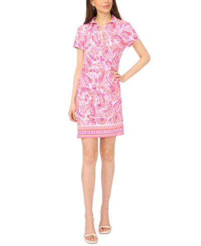 Женское платье MSK Petite Printed Zip-Front