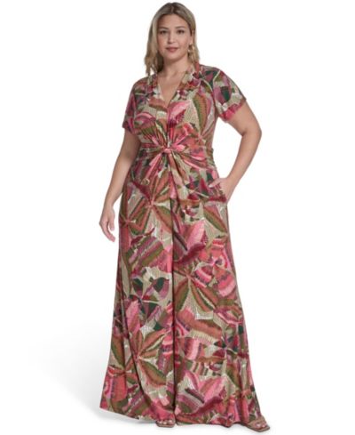 Vince Camuto комбинезон Plus Size с широкими штанинами и коротким рукавом