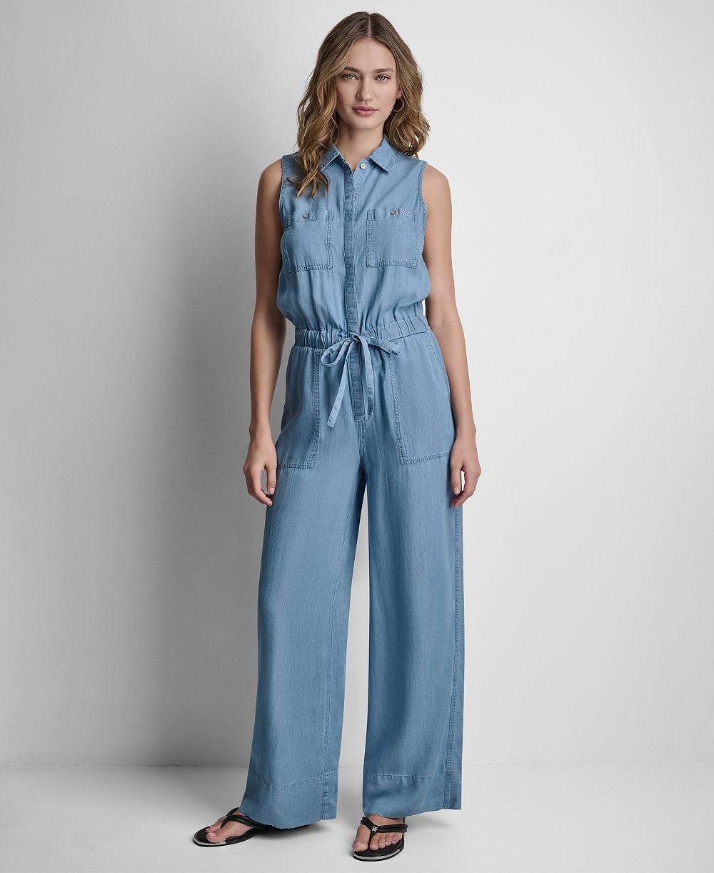 Женский комбинезон DKNY Jeans Sleeveless Collared Neck