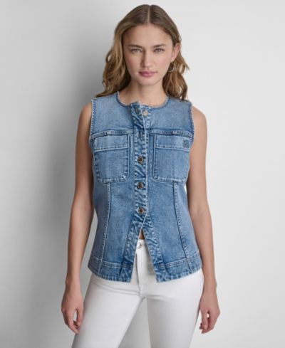 Джинсовый жилет DKNY Jeans Women's без рукавов на пуговицах