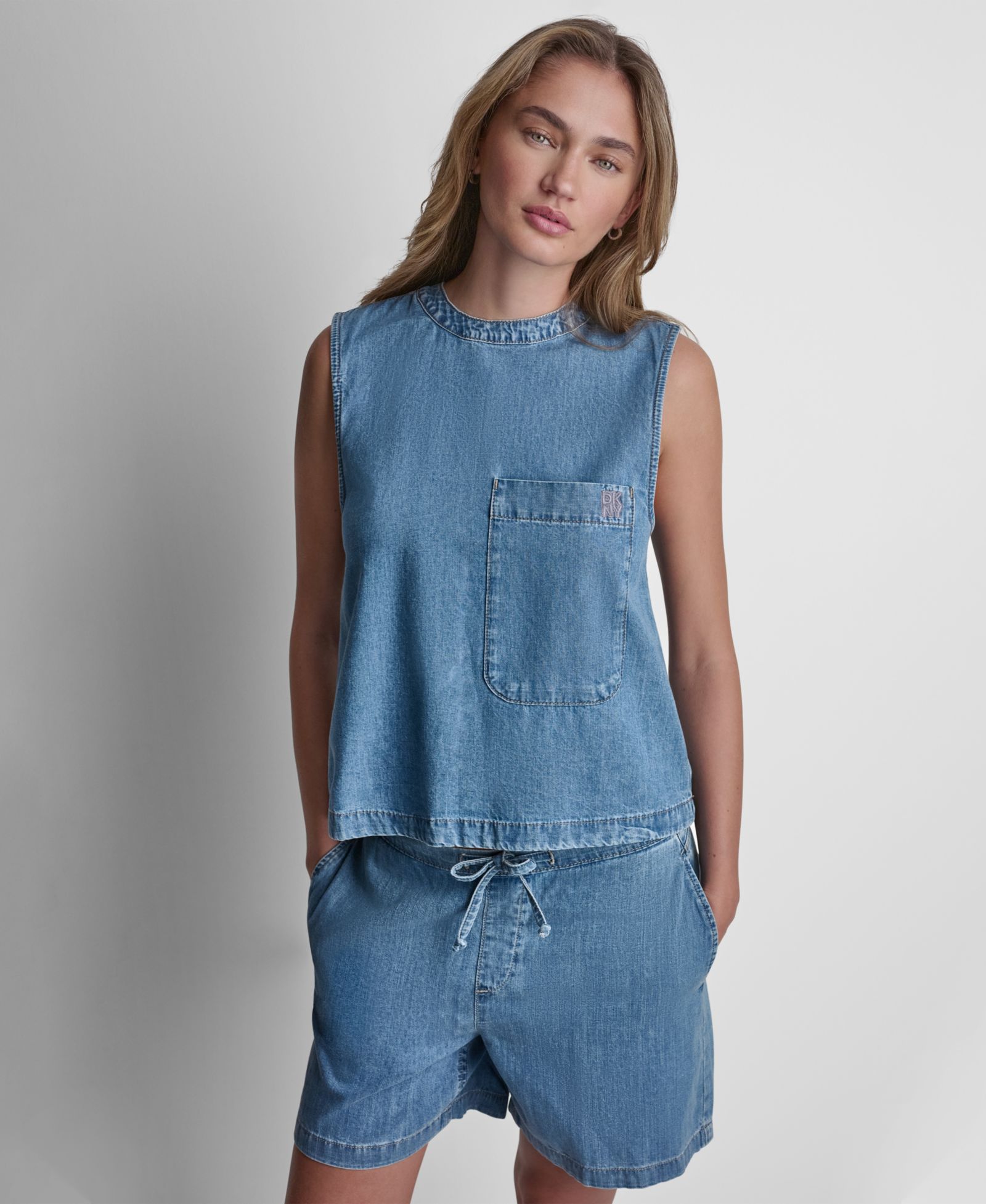 DKNY Jeans Women's A-Line Sleeveless Top