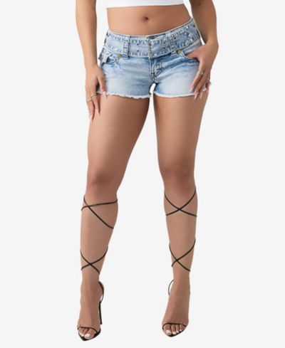 Шорты True Religion Women's Joey Low-Rise Wide Belt Flap