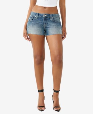 Женние шорты True Religion Joey Low-Rise Crystal Cutoff