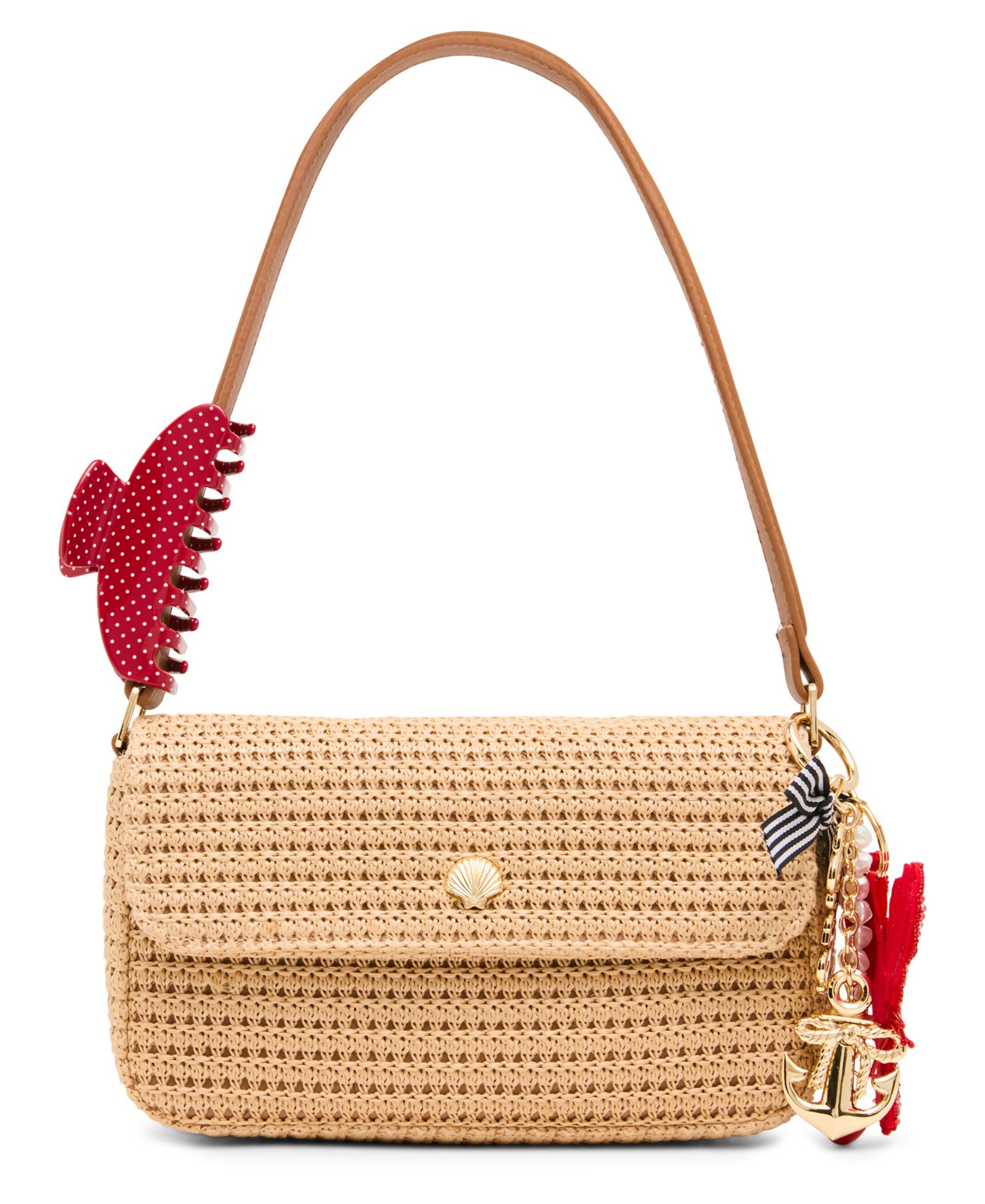 Madden Girl Alanna Straw Small Shoulder Handbag