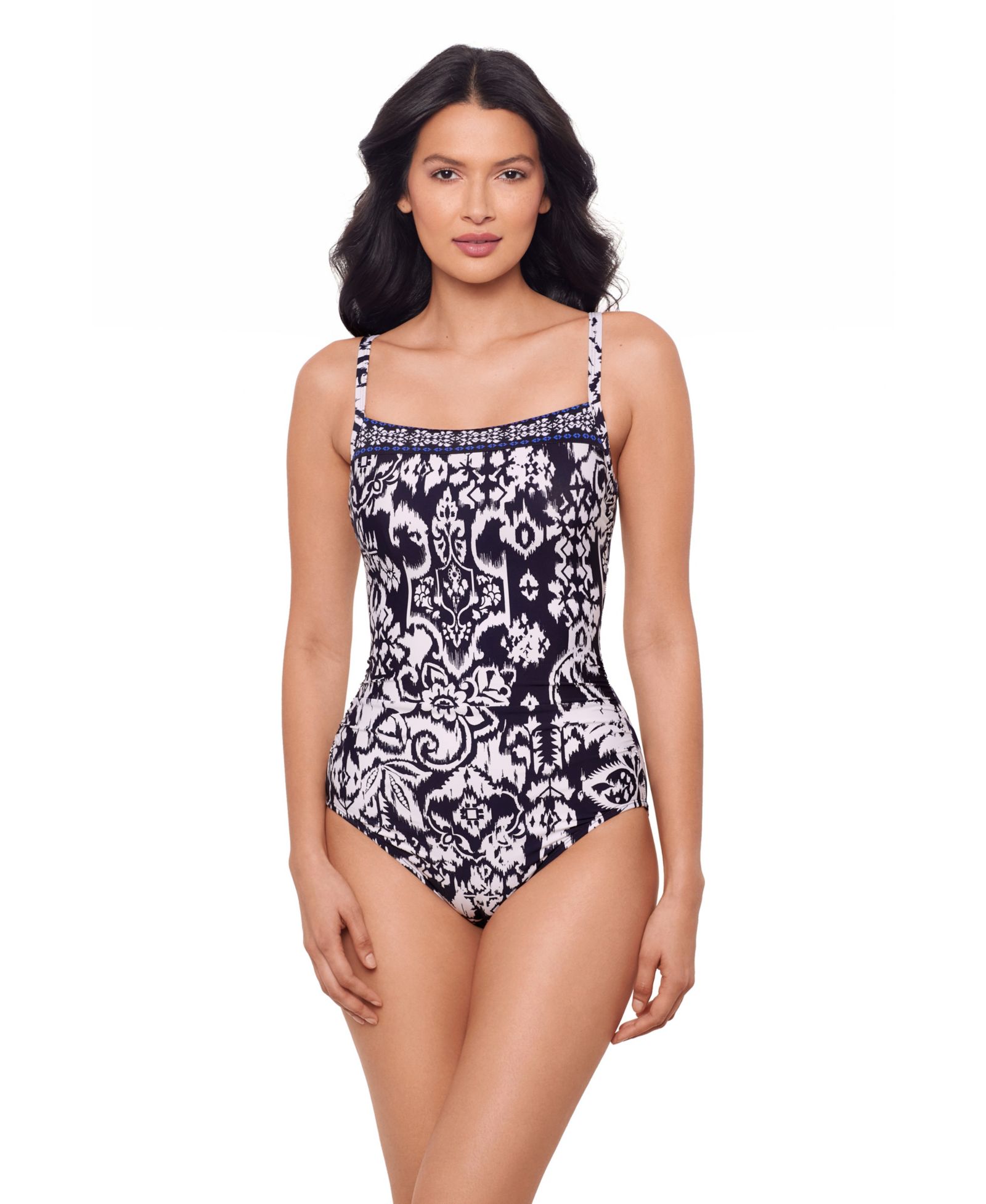 Женский слитный купальник Miraclesuit Printed Square Neck