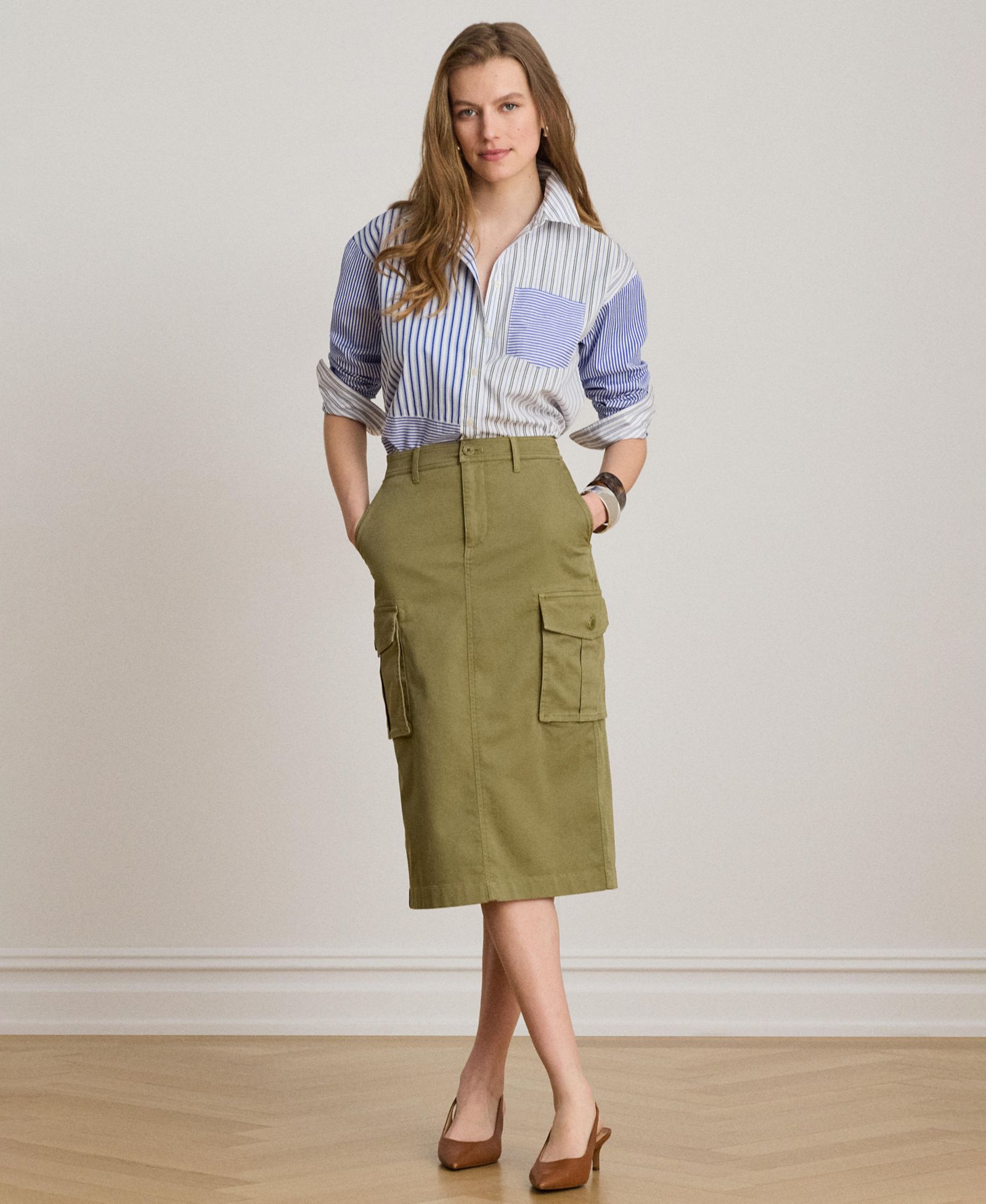 Женская юбка-карандаш Lauren Ralph Lauren Zip & Fly Chino Cargo Pencil Skirt