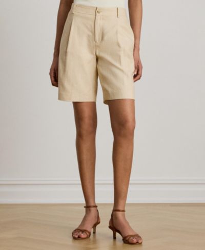 Женские шорты Lauren Ralph Lauren High-Rise Pleated Bermuda