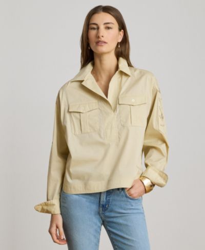 Lauren Ralph Lauren Женская рубашка Long-Sleeve Cropped