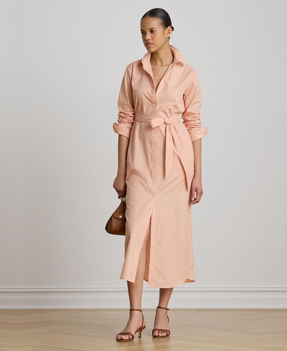 Lauren Ralph Lauren Женское платье-рубашка Striped End-On-End