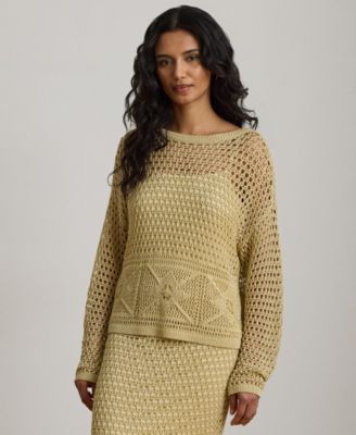 Женский свитер Lauren Ralph Lauren Pointelle-Knit с вырезом лодочкой