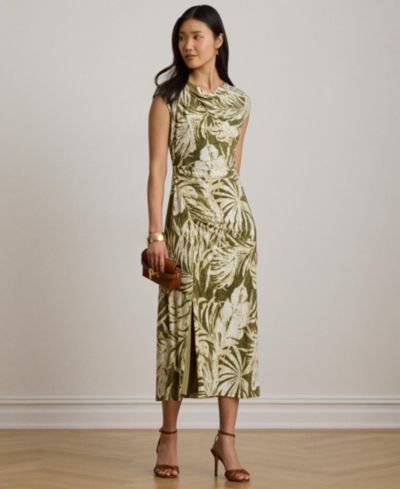 Женское миди-платье Lauren Ralph Lauren с принтом Palm-Frond