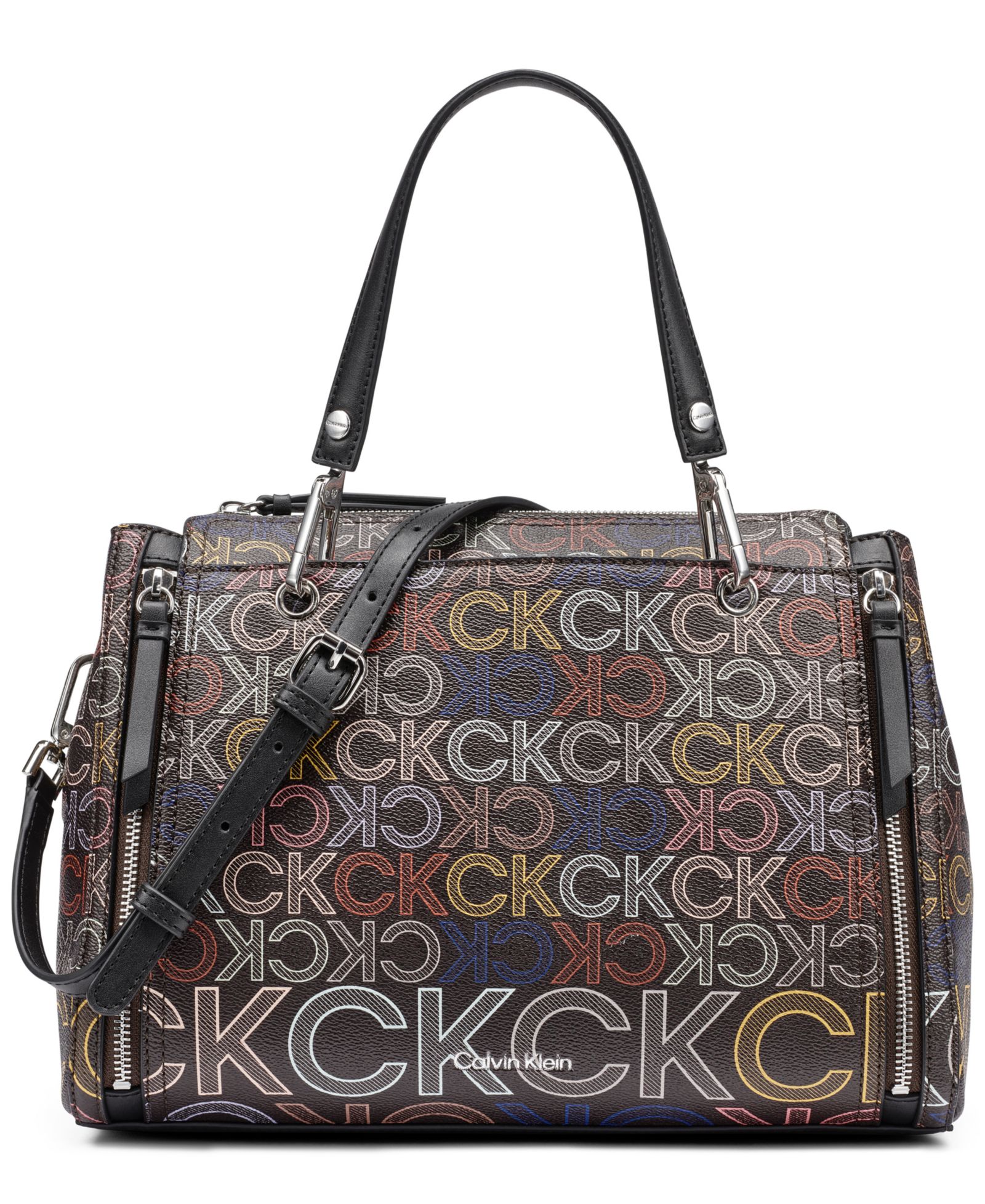 Calvin Klein Garnet Zipper Medium Satchel Handbag