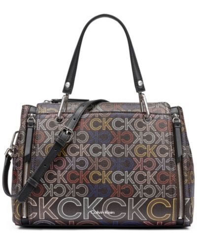 Calvin Klein Garnet Zipper Medium Satchel Handbag